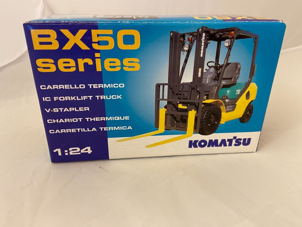 Komatsu Forklift Bx50 Series Miniature Novelty 1/24 Box Fork Moves