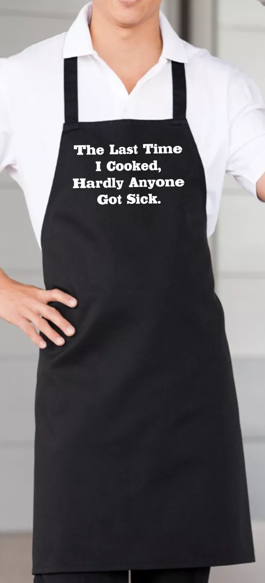 Novelty Funny Apron Last Time I Cooked Chef Kitchen Aprons by CoolAprons