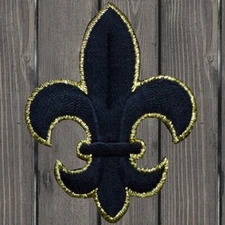 Large Fleur De Lis Embroidered Patch — Iron On