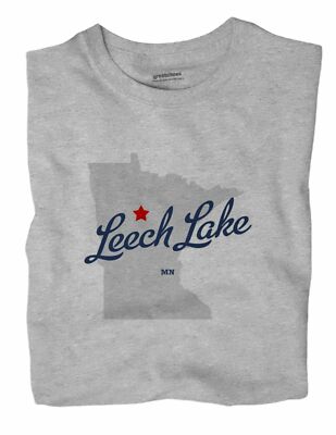 Leech Lake Minnesota MN T-Shirt MAP
