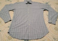 Polo Ralph Lauren Shirt Mens 16.5 Regent Blue Plaid Long Sleeve Button Up Cotton