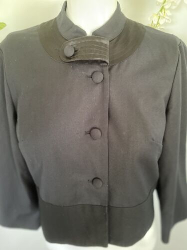 Behnaz Sarafpour for Target Women’s Black Cropped Jacket Size M Mandarin Collar - Picture 12 of 12