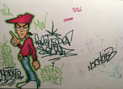NOTCH 56 (bronx) graffiti , sketch sur papier 20x28cm /cope2/seen