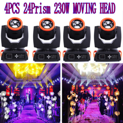 230W 16CH 7R 16Prism Beam Head Moving Stage Light Gobos Lamp stage effect 4PCS