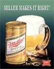 Miller 12.5x16 Licensed Metal Beer Sign Desperate Enterprises