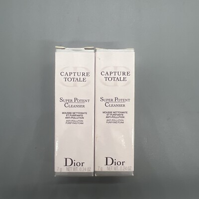 DIOR Capture Totale Super Potent Cleanser 7g 0.24 Oz Mini Sample New Lot Of 2