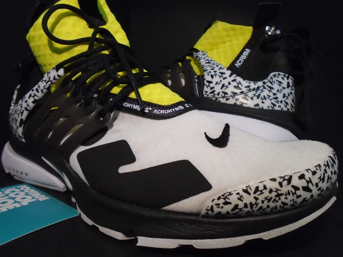 Air presto mid cheap / acronym white/black-dynamic yellow