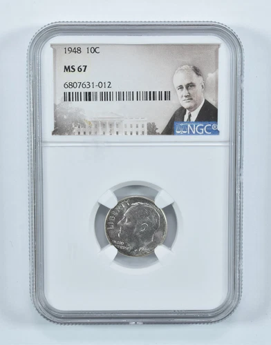 1948 Roosevelt Dime MS67 NGC Special Label