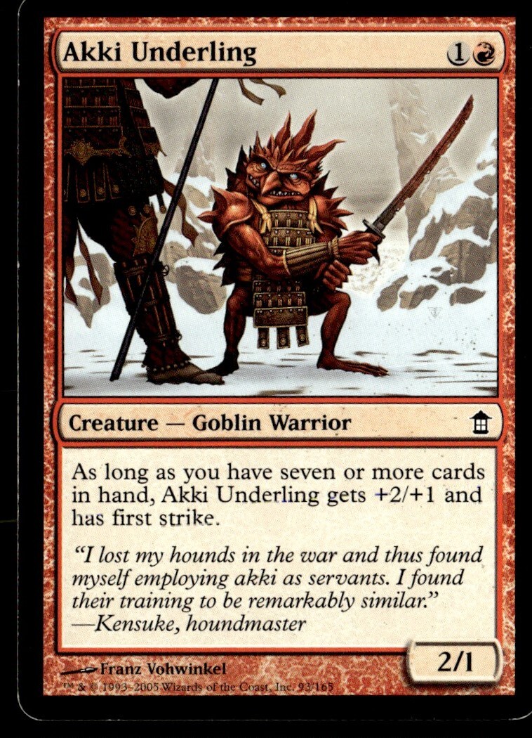 2005 Saviors of Kamigawa Akki Underling Expansion/Common #93