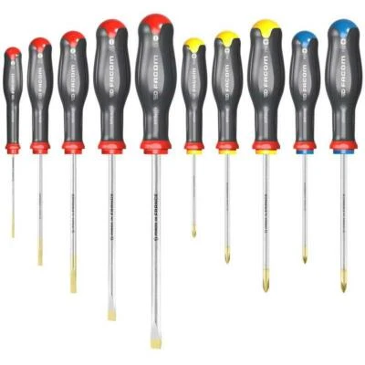 Facom Slotted Phillips Mixed Protwist Screwdriver Set 10 Piece Set