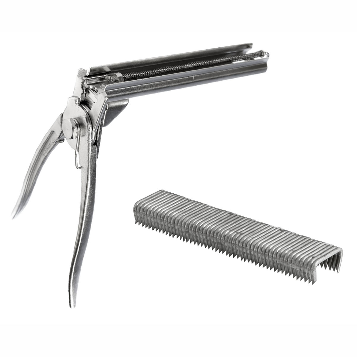 GENUINE JAMBRO HOG STYLE FENCING GUN + 2000 x C CLIPS FOR FENCING WIRE