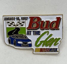 1997 Bud At The Glen Watkins Glen Speedway NY Racing NASCAR Enamel Lapel Hat Pin