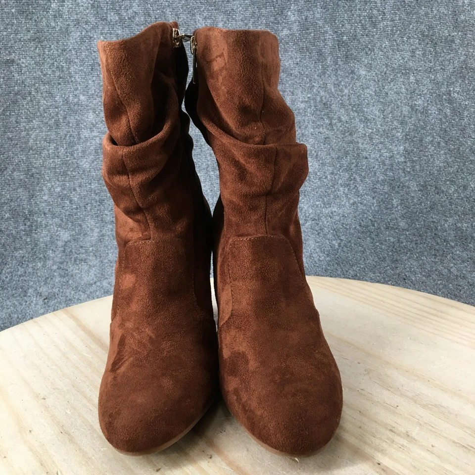 Женские сапоги Jessica Simpson 9 M Kyminia до середины икры коричневые замшевые повседневные на каблуке - Изображение 4 из 4