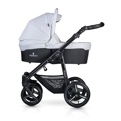 light grey pram