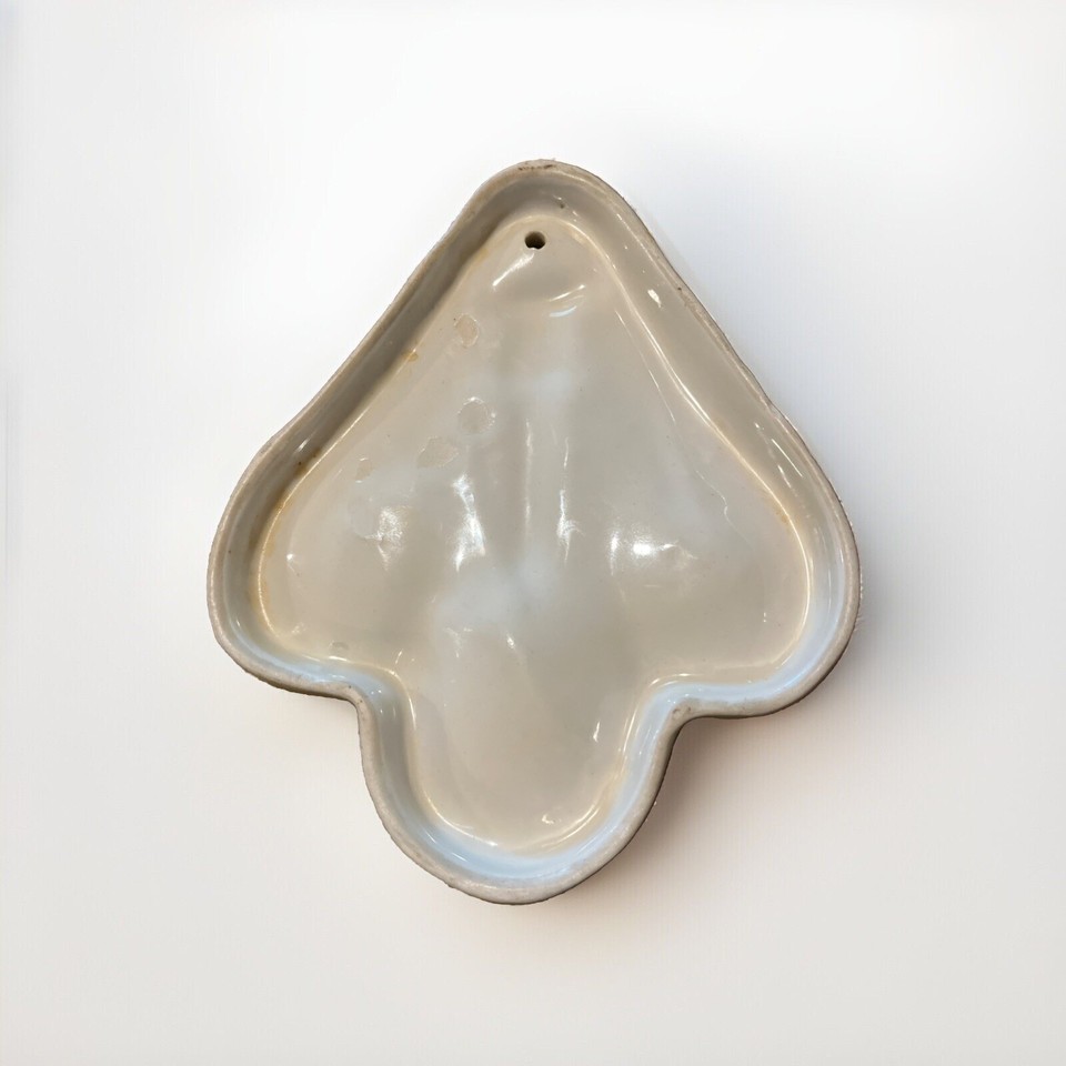 1950s Spoon Rest Wall Hanging Kitchen Decor Laughing Baker Green Ivory