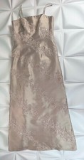 Montage Collection by Mon Cheri Sz 8 Long Formal Beaded Silk Embroidered Dress