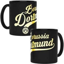 BVB Tasse Metallic Schriftzug Becher Kaffeebecher Kaffeetasse BVB Fanartikel