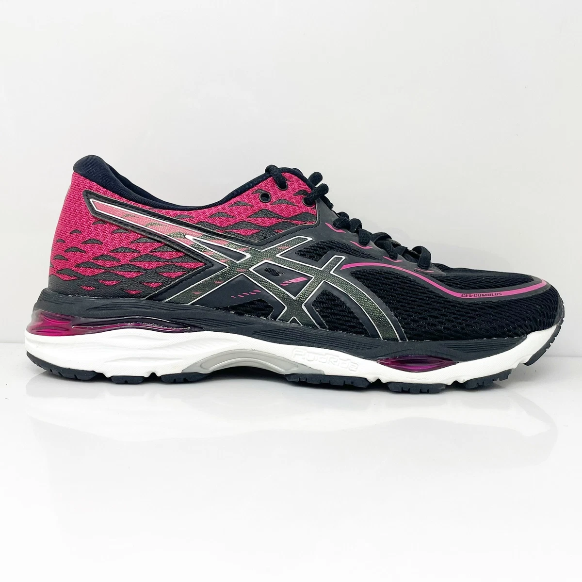 Asics Womens Gel Cumulus 19 T7B8N Black Running Shoes Sneakers