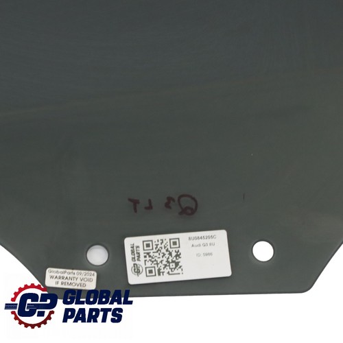 Audi Q3 8U Glace custode Porte latérale arrière gauche AS3 Noir 8U0845205C - Foto 2 di 12