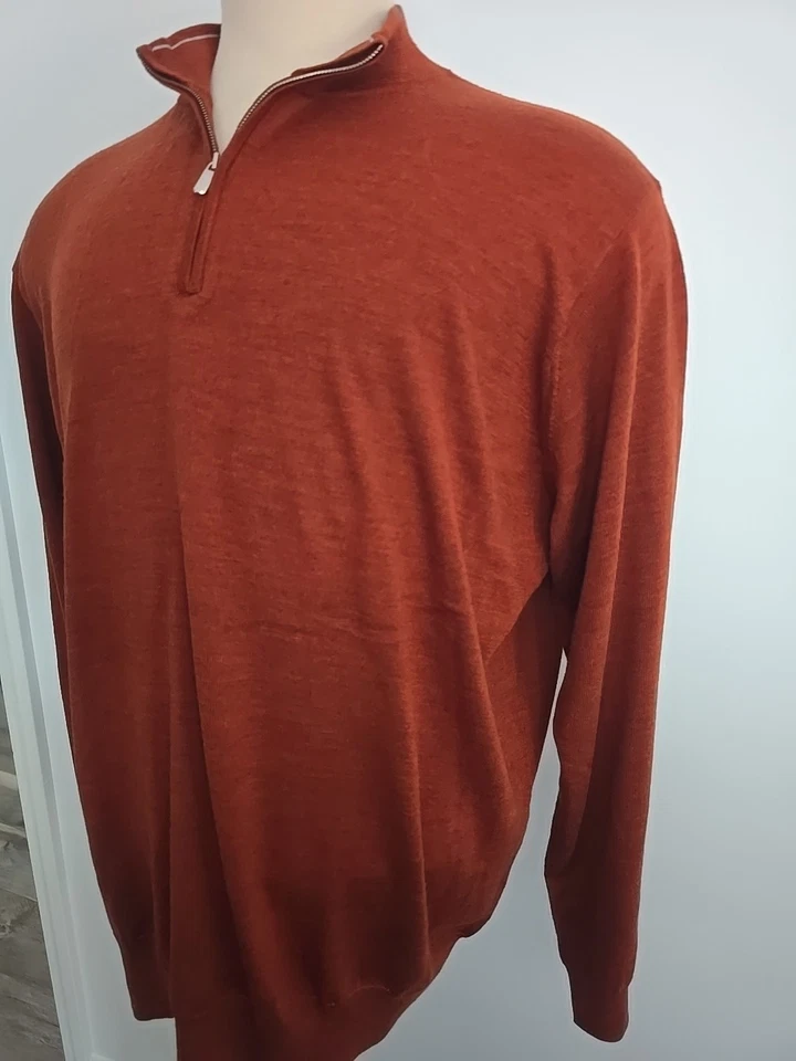PETER MILLAR CROWN CIDER NEW MEN'S HALF ZIP SWEATER SIZE XXL - Image 4 of 4