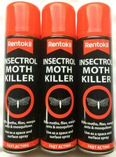 Image of 3 X Rentokil Insectrol Moth Killer Spray 250ml