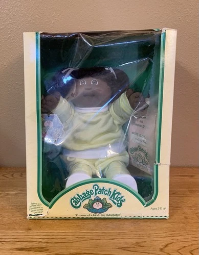 Vintage Cabbage Patch Kids Doll In Box AA Girl EVONNE FREDDI African American