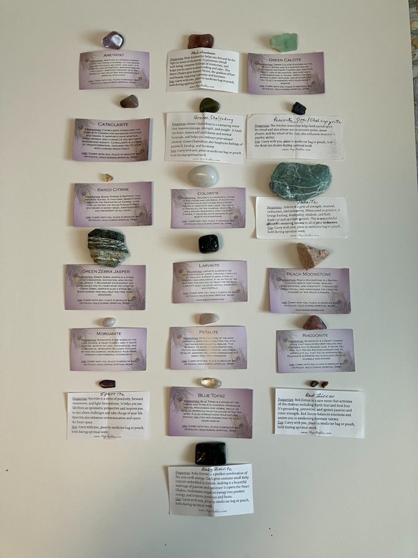 Sage Goddess Lot of 19 Crystals - Brand New with information cards