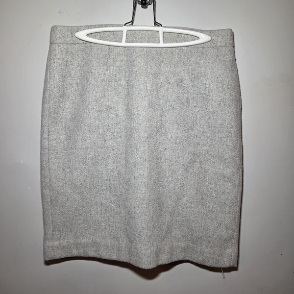 J.Crew Mercantile Wool Blend Pencil Skirt Gray Professional Career Size 8