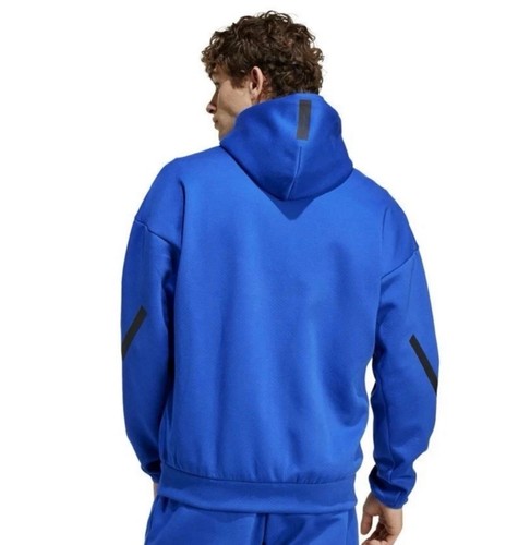 Size XL Adidas Z.N.E. Full-Zip Hooded Mens Track Jacket Team Royal Blue JF6388 - Picture 3 of 4