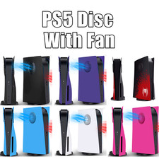 PS5 Faceplate Cover for PlayStation 5 Disc Edition CHOOSE YOUR OWN COLOR w/FAN