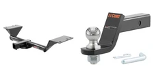 CURT Trailer Hitch Tow Kit 2in Receiver Class 3, Ball Mount, Pin & Clip - 13293