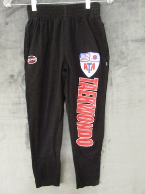 Otomix Sport ATA Taekwondo Pants Youth Kids Size 1 Black Elastic Waist
