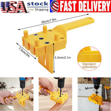 Handheld Woodworking Doweling Jig Drill Guide Wood Dowel Drilling Hole Saw Kit