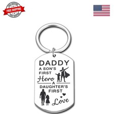Gifts for Dad Fathers Day Birthday Christmas Keychain Gifts from Son Daughter