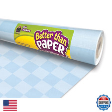 Teacher Created Resources Blue Checkers Better Than Paper  Bulletin Board Roll 