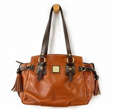 Borsa a tracolla Dooney & Bourke Toledo in pelle alata marrone nappa HTF