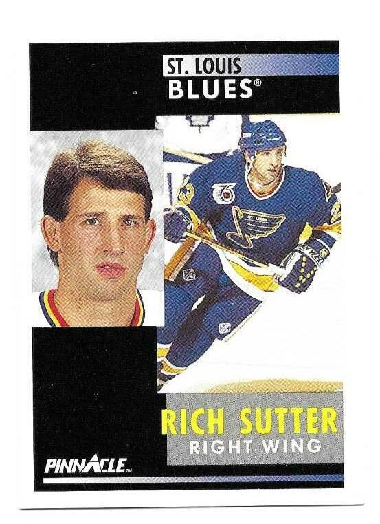 RICH SUTTER 1991-92 PINNACLE CARD NM-MT+ CONDITION