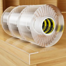 Clear Soft Corner Protectors for Furniture Strip,3 Rolls,2in W x 3.3FT L ,Sh...