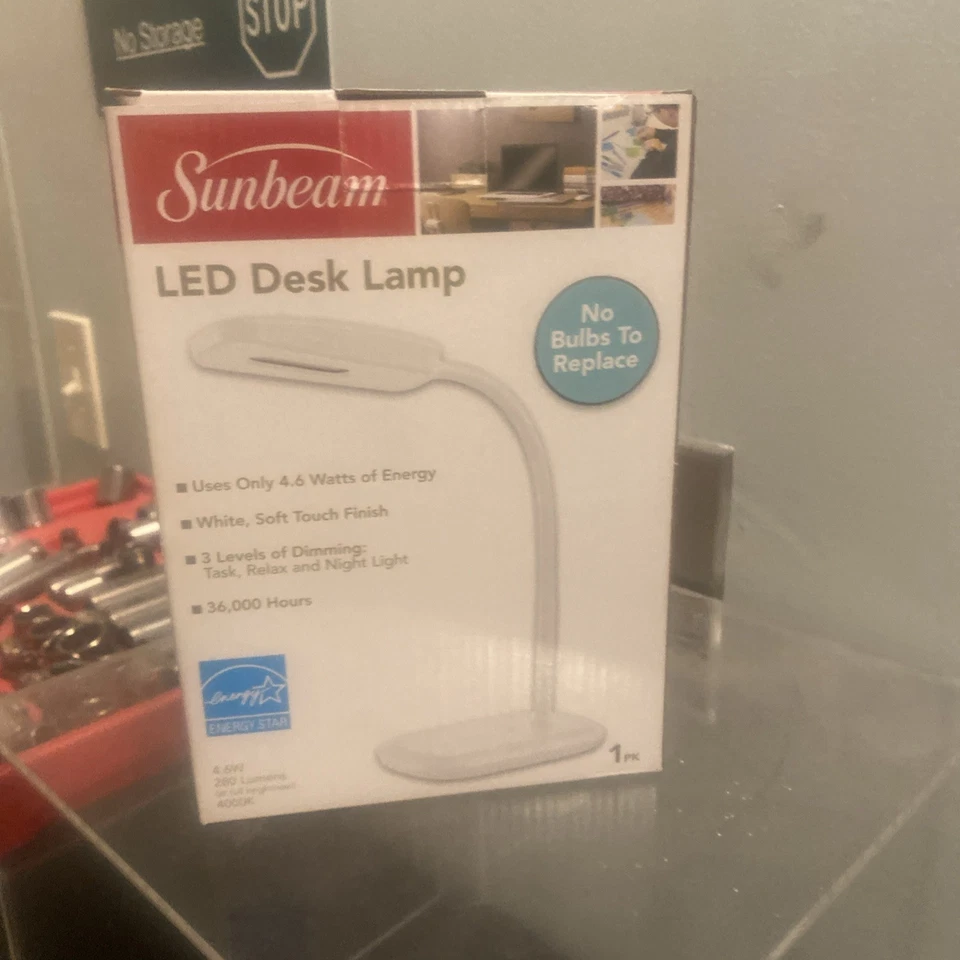 {NEW} Sunbeam LED Desk Lamp White - Image 3 of 4