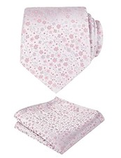 Mens 3.15inches Exquisite Floral Tie with Small Flower Printed B142-light Pink