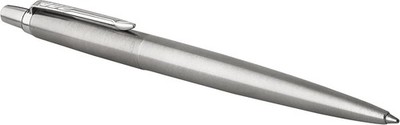 Parker Jotter Ballpoint Pen, Stainless Steel Chrome Trim, Medium Point, Blue Ink