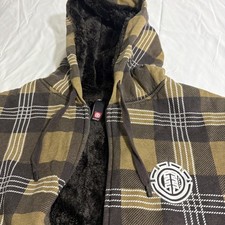 Element Sherpa Lined Hoodie Zip Up  Men's M  Warm Skate Hoodie Vintage Y2K