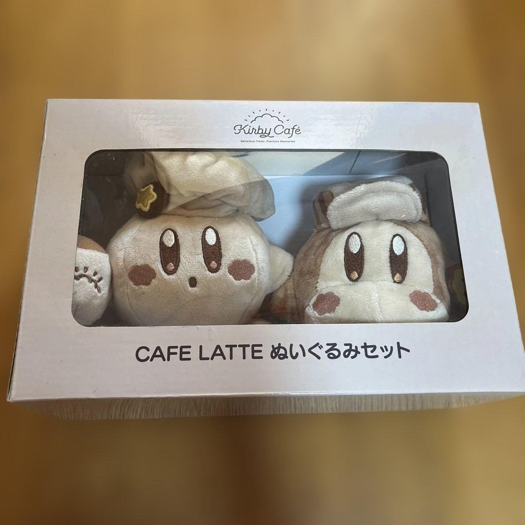Kirby Cafe Cafe Latte Plush Stuffed Set Kirby Waddle Dee 2022 Japan Excellent