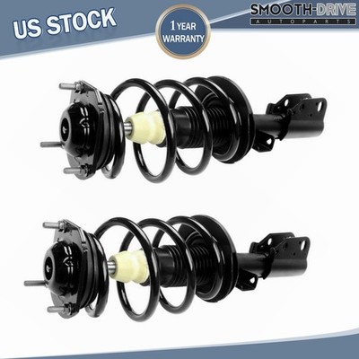 Pair Front Left Right Shock Strut w/ Spring For 2008 09 10 11 2012 Buick Enclave