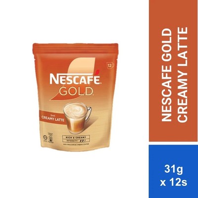 1 PACK NESCAFE GOLD 3 in 1 Creamy Latte Original Instant Coffee 31gm x 12sticks