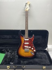 Squier by Fender Stratocaster Electric Guitar in Sunburst with Hardshell Case