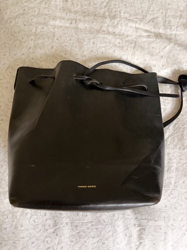 mansur gavriel bucket black and gold