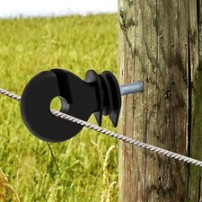 RING INSULATORS Electric Fencing Fence Screw In For Wooden Posts Wire 05/50 pcs