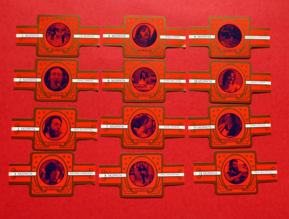 🔹 The BEATLES 🔹 Serie VITOLAS 🔹 Cigar Bands Full Set 🔹 Marca MORRITA - Imagen 2 de 3