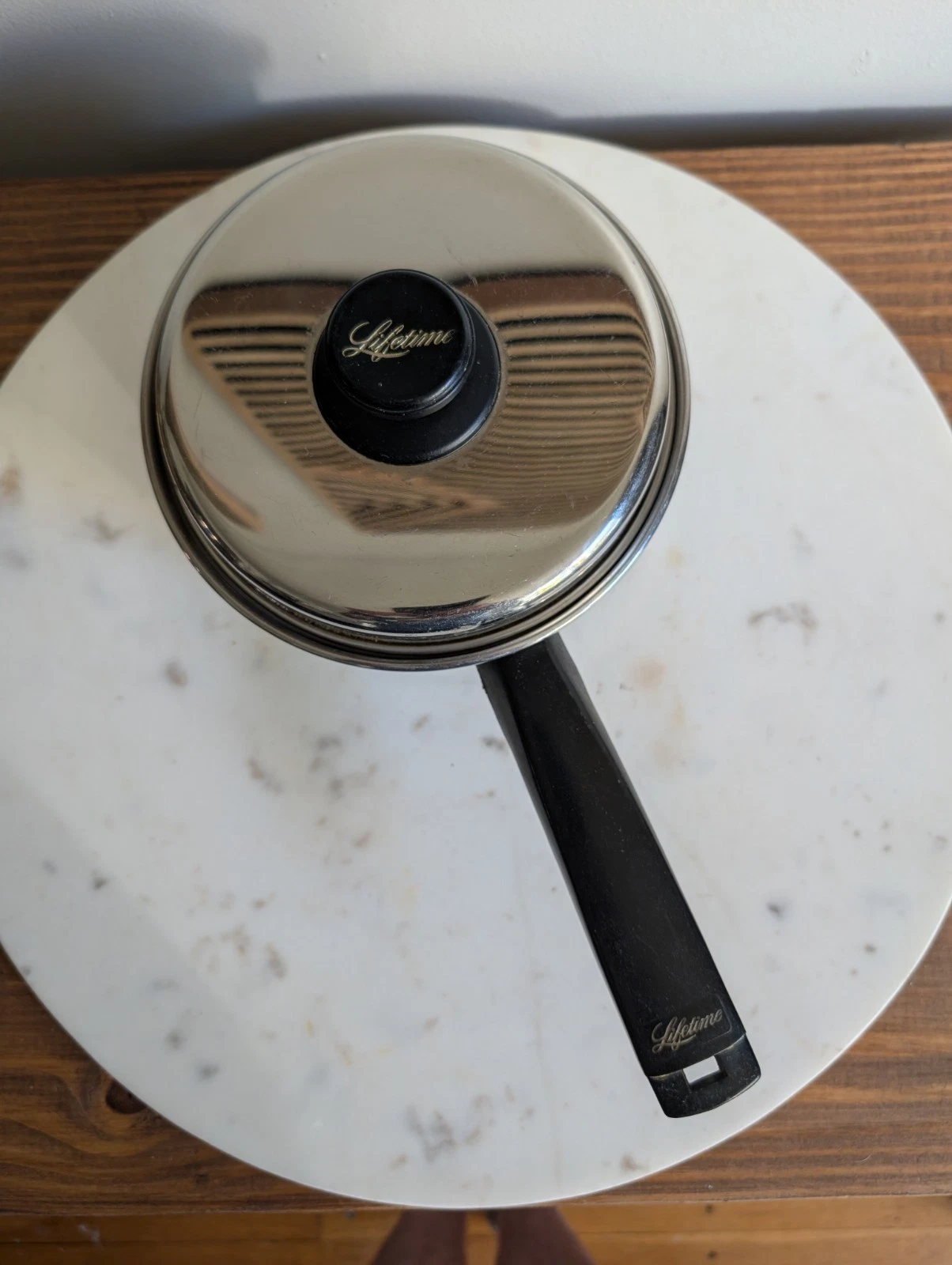Vintage Lifetime 1304 Stainless Steel Saucepan Pot w Lid USA Made Cookware
Opens in a new window or